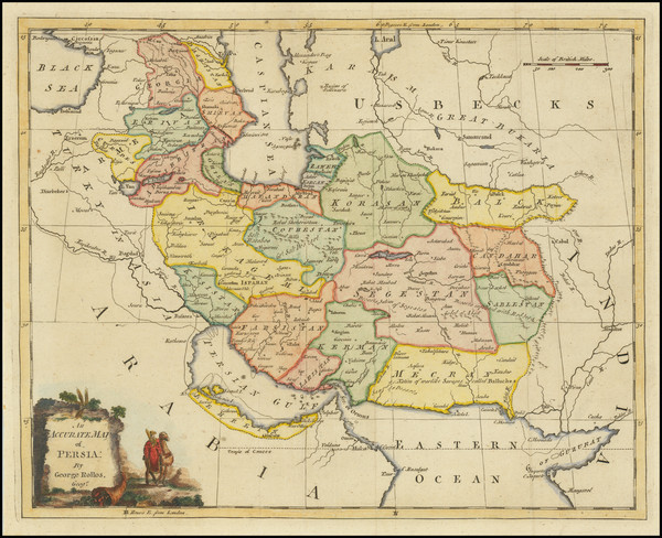 76-Middle East and Persia & Iraq Map By George Rollos