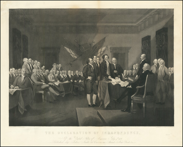 83-United States, Portraits & People and Curiosities Map By John Trumbull