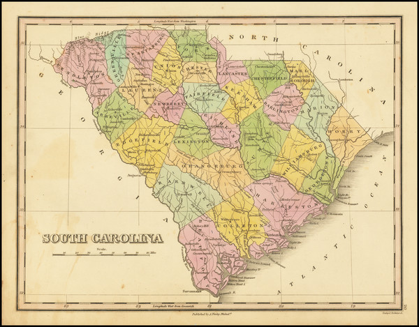 76-South Carolina Map By Anthony Finley