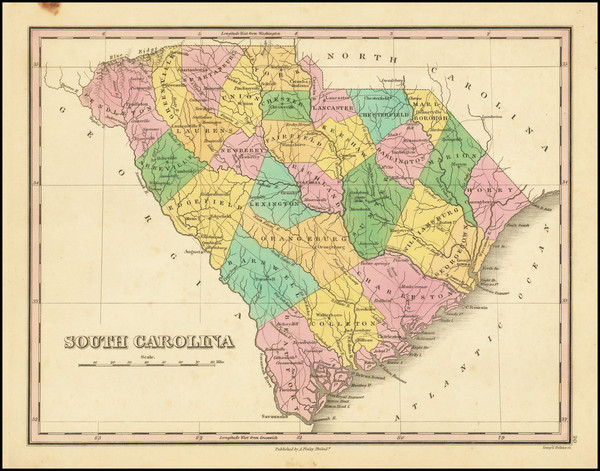 16-South Carolina Map By Anthony Finley