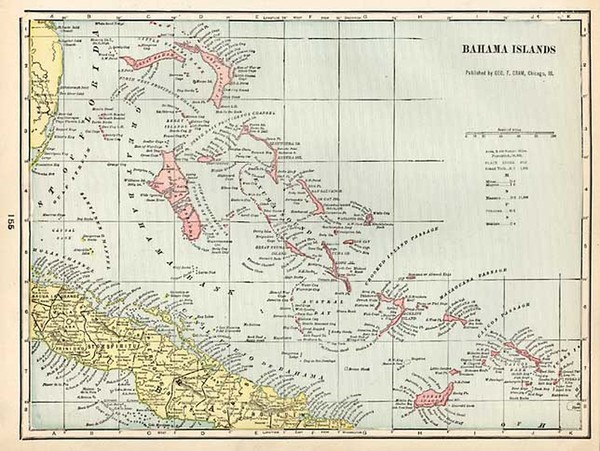 37-Caribbean Map By George F. Cram