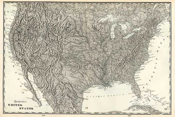 20-United States Map By George F. Cram