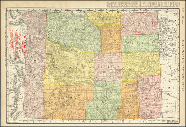 48-Wyoming Map By Rand McNally & Company
