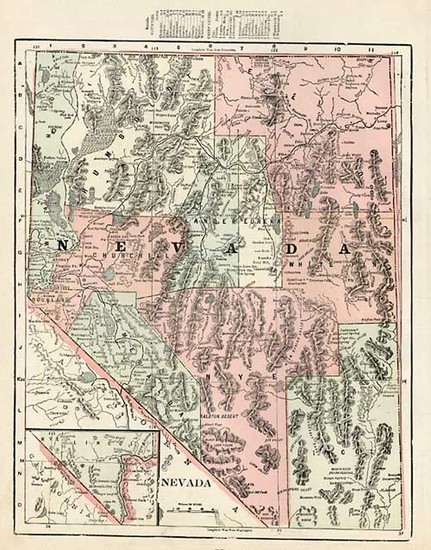 30-Southwest and California Map By George F. Cram