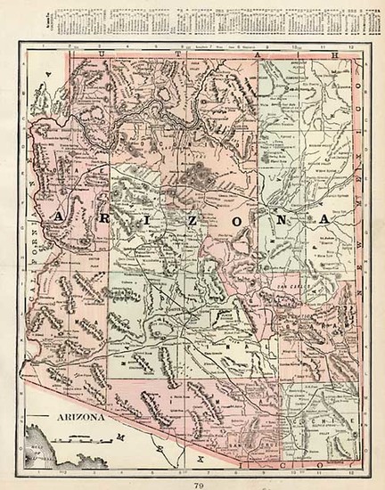 43-Southwest Map By George F. Cram