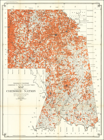 42-Oklahoma & Indian Territory Map By United States Department of the Interior