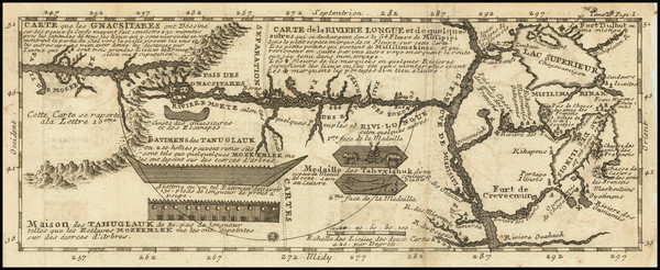 41-Midwest, Plains and Rocky Mountains Map By Baron de Lahontan