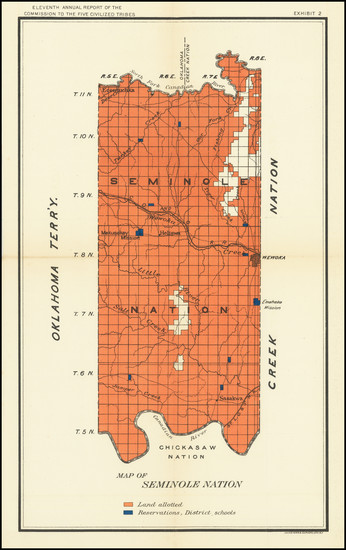 29-Oklahoma & Indian Territory Map By United States Department of the Interior