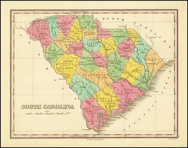 20-South Carolina Map By Anthony Finley