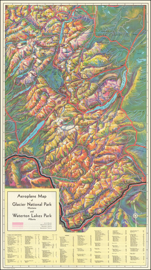 4-Montana and Pictorial Maps Map By McGill-Warner Co.