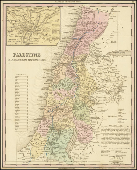 2-Holy Land Map By Henry Schenk Tanner