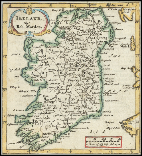 96-Ireland Map By Robert Morden