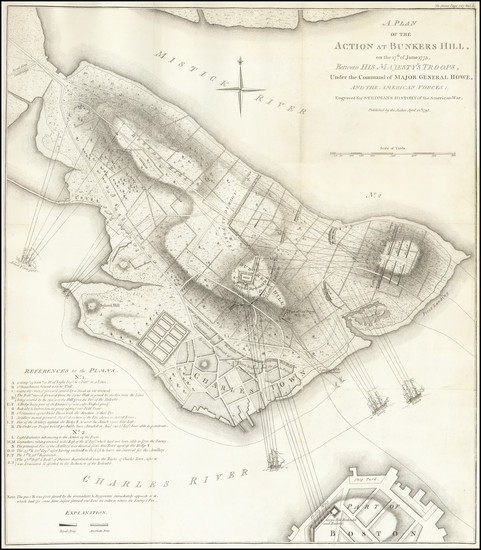 5-New England, Massachusetts and Boston Map By Charles Stedman / William Faden