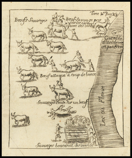 90-Midwest and Canada Map By Baron de Lahontan