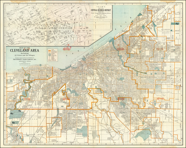 96-Ohio Map By George F. Cram