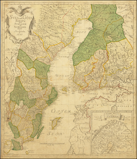 90-Sweden and Finland Map By Georg Biurman