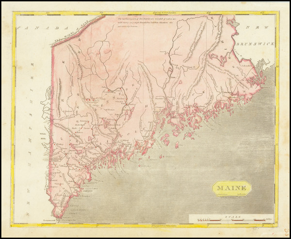 72-Maine Map By Aaron Arrowsmith  &  Samuel Lewis