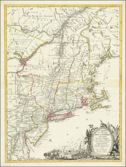 8-United States, New England, Mid-Atlantic and American Revolution Map By J.B. Eliot / Louis Jose