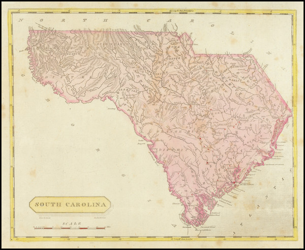 3-South Carolina Map By Aaron Arrowsmith  &  Lewis