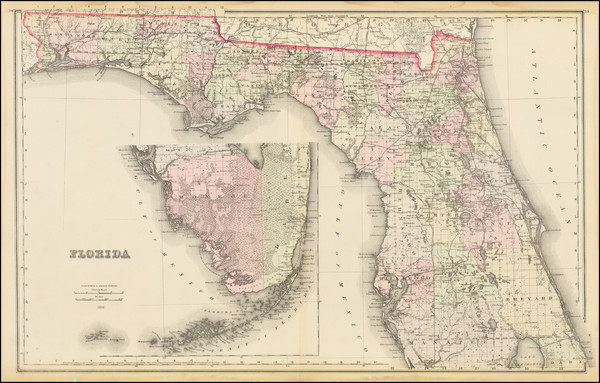 21-Florida Map By O.W. Gray