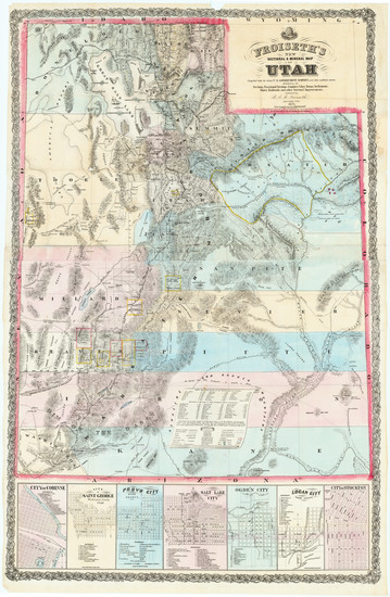 47-Utah and Utah Map By B.A.M. Froiseth