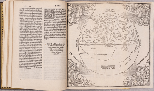 48-World and Rare Books Map By Antoine de La Sale