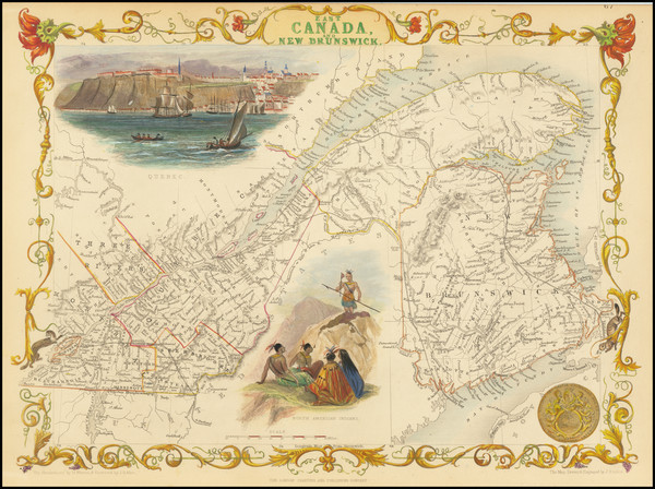 1-Eastern Canada Map By John Tallis