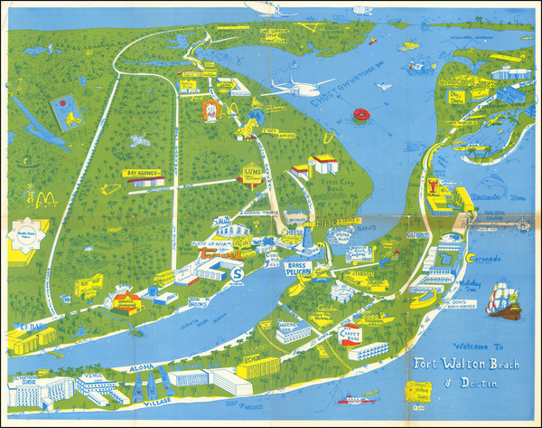 26-Florida and Pictorial Maps Map By Unique Map Company of Tampa