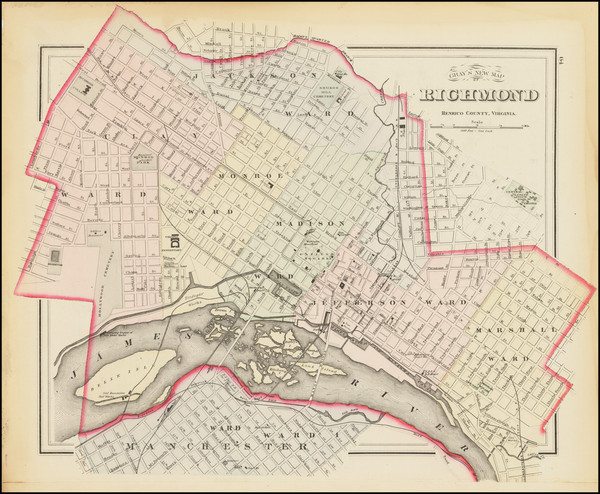 46-Virginia Map By O.W. Gray