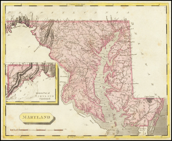 60-Maryland Map By Aaron Arrowsmith  &  Lewis