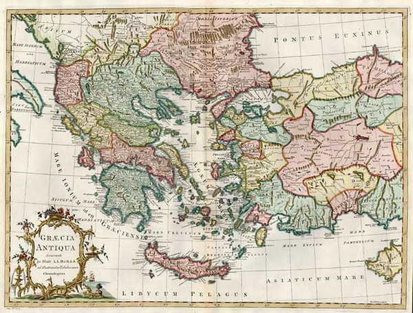 53-Europe, Turkey, Asia, Turkey & Asia Minor, Balearic Islands and Greece Map By John Blair