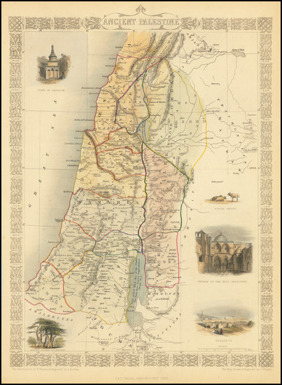 66-Holy Land Map By John Tallis