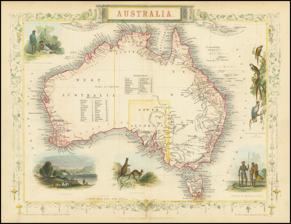 76-Australia Map By John Tallis