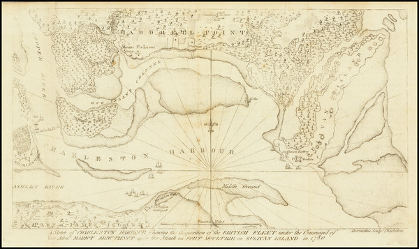 33-Southeast, South Carolina and American Revolution Map By Thomas Abernethie