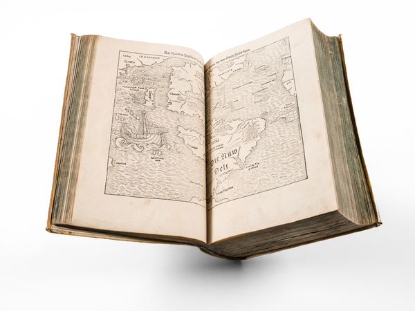 3-Atlases and Rare Books Map By Sebastian Munster