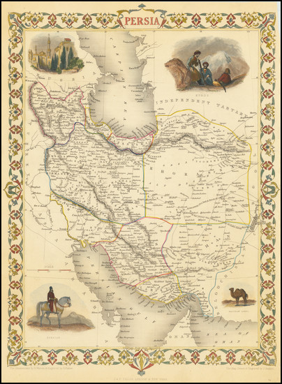 1-Central Asia & Caucasus, Middle East and Persia & Iraq Map By John Tallis