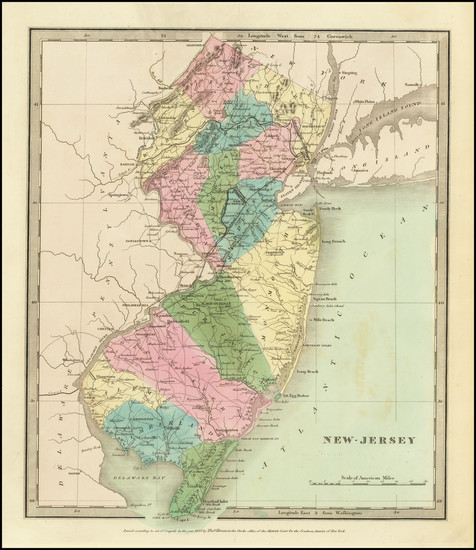 87-New Jersey Map By David Hugh Burr