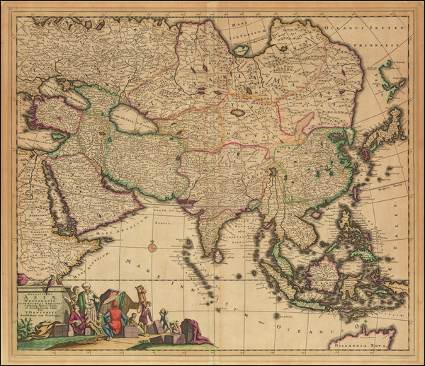 97-Asia Map By Theodorus I Danckerts