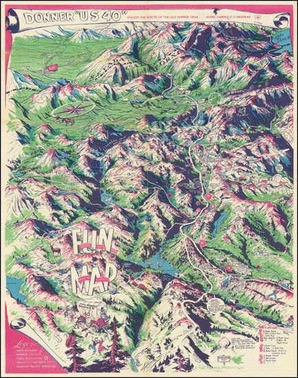 45-Nevada, California and Pictorial Maps Map By George Mathis