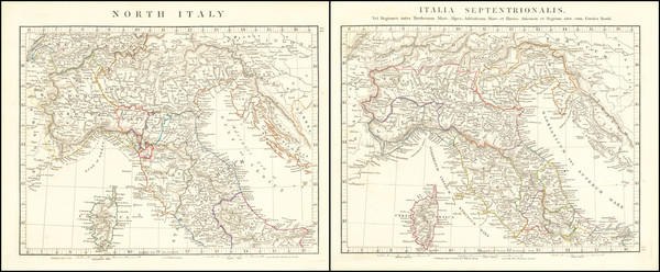 65-Northern Italy and Corsica Map By John Arrowsmith