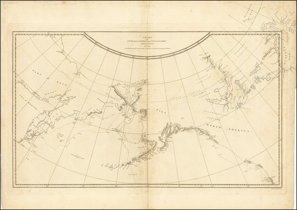 97-Polar Maps, Alaska, Pacific, Russia in Asia and Canada Map By James Cook