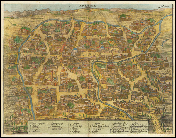 2-Central Asia & Caucasus and Middle East Map By Olfert Dapper