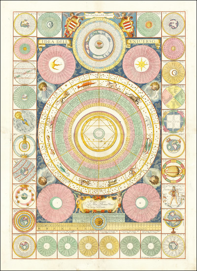 100-Celestial Maps and Curiosities Map By Vincenzo Maria Coronelli