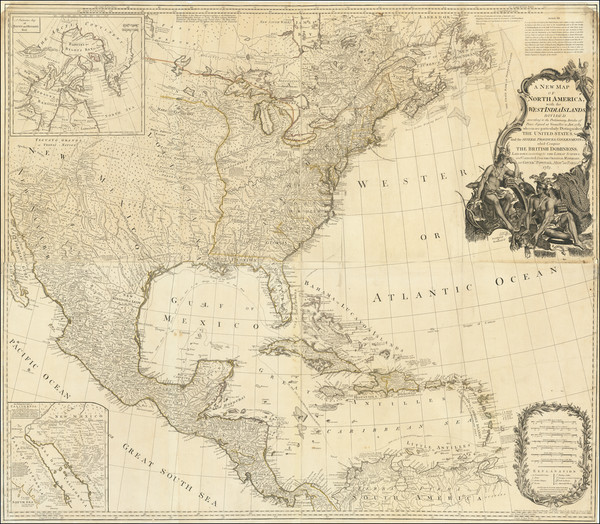 96-United States and North America Map By Robert Sayer  &  John Bennett