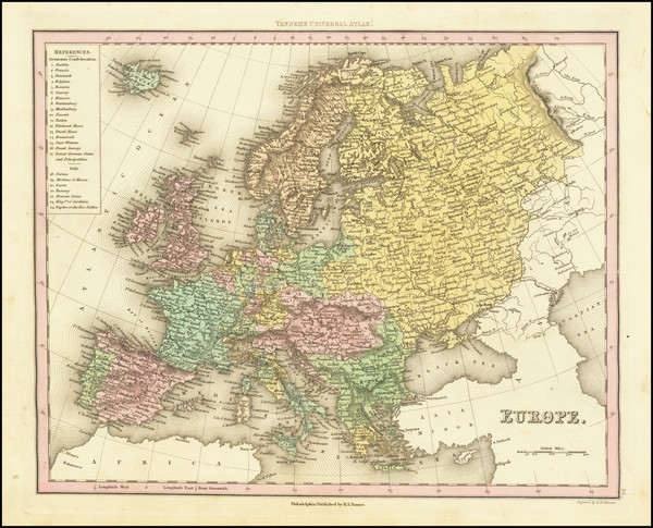 59-Europe Map By Henry Schenk Tanner