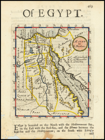 87-Egypt Map By Robert Morden