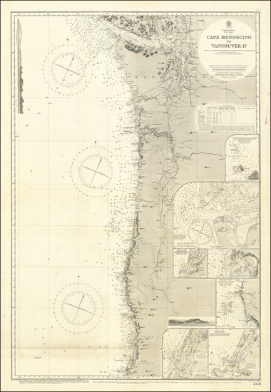 30-Pacific Northwest, Oregon and Washington Map By British Admiralty