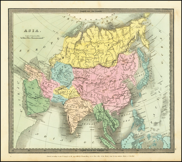 43-Asia Map By David Hugh Burr