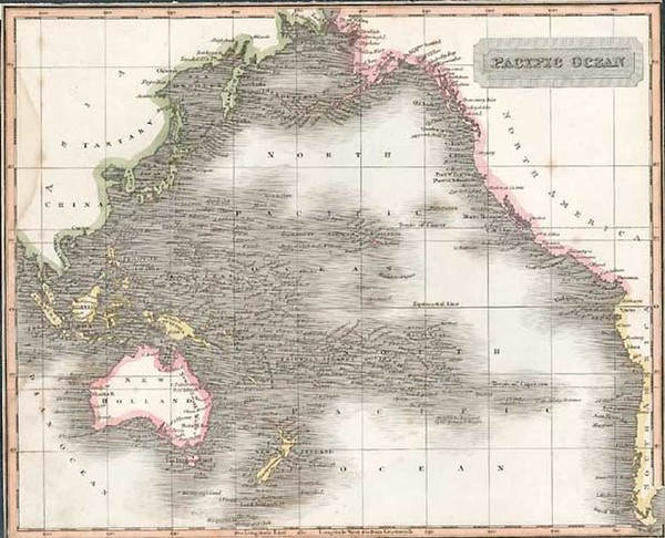 90-World, Australia & Oceania, Pacific and Oceania Map By Aaron Arrowsmith