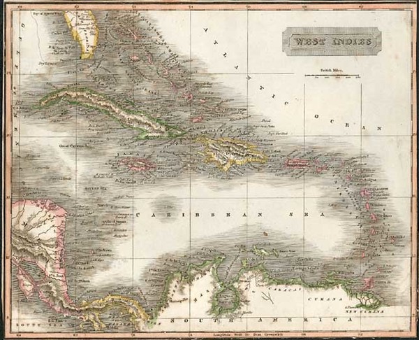 23-Caribbean Map By Aaron Arrowsmith